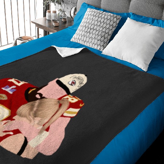 Travis Kelce Taylorr Swift Chiefs Baby Blankets