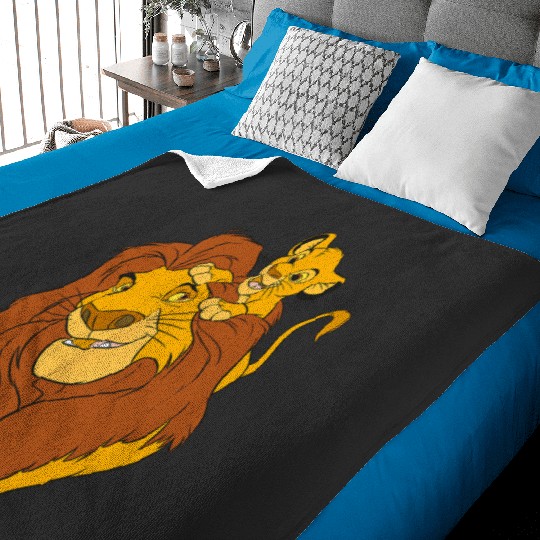 Disney The Lion King Simba and Mufasa Father and Son Baby Blankets
