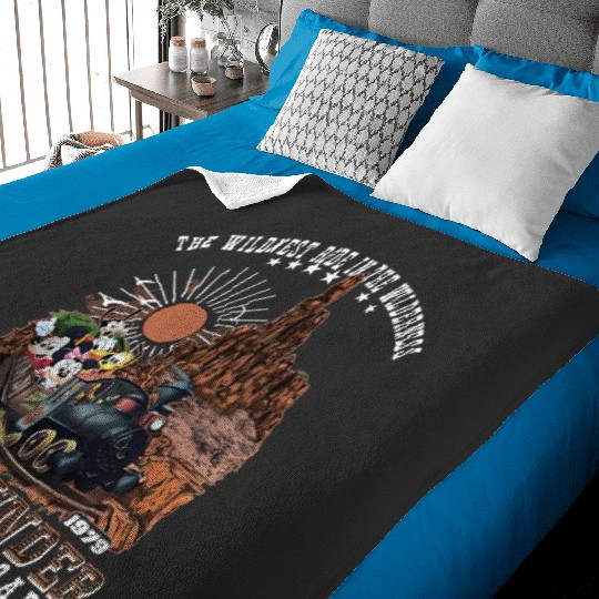 Discover Vintage Disney Mickey and Friends Big Thunder Mountain Railroad Baby Blankets