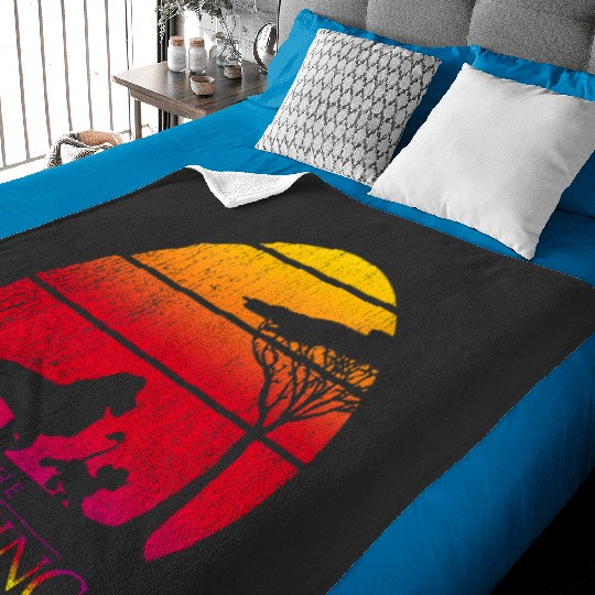 Disney The Lion King Simba Mufasa Silhouettes Distressed Baby Blankets