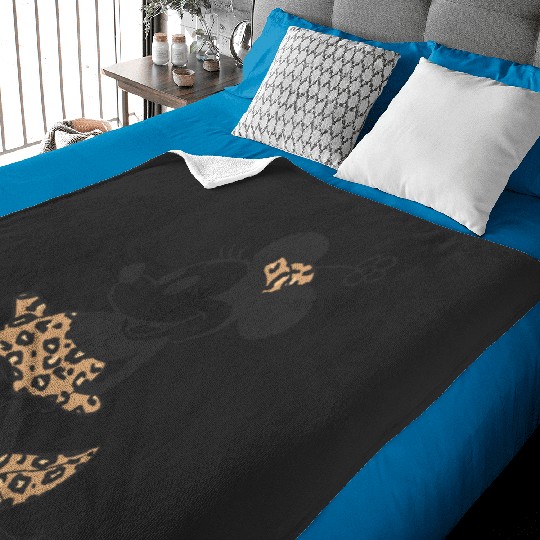 Discover Disney Minnie Mouse Cheetah Print Outfit Baby Blankets