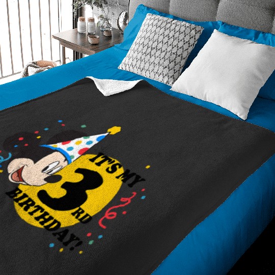 Disney Mickey Mouse 3rd Birthday Baby Blankets