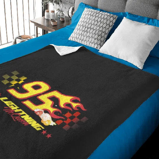 Discover Disney Pixar Cars Lightning McQueen 95 Flame Graphic Baby Blankets