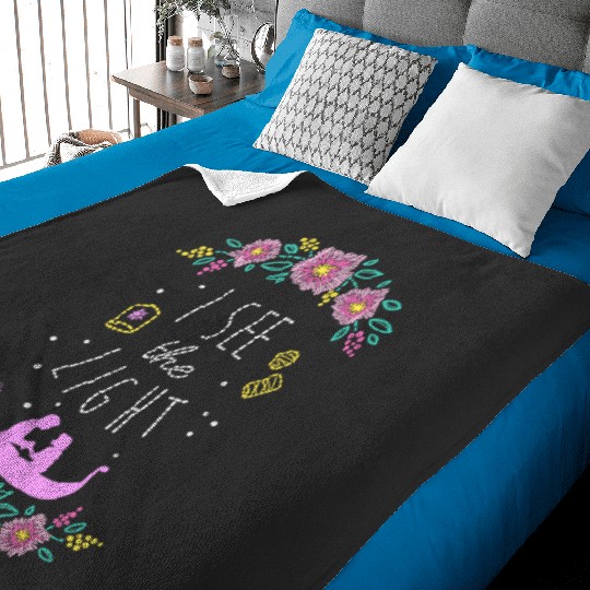 Discover Disney Tangled I See The Light Stitched Style Baby Blankets
