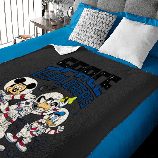 Discover Disney Mickey Goofy Donald Space Explorers Baby Blankets