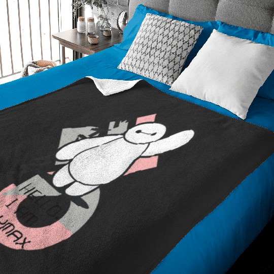 Disney Big Hero 6 Hello I Am Baymax Cute Kanji Logo Baby Blankets