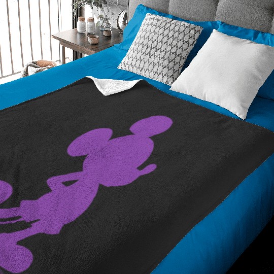 Disney Mickey Mouse Pride Classic Pose Purple Icon Fill Baby Blankets