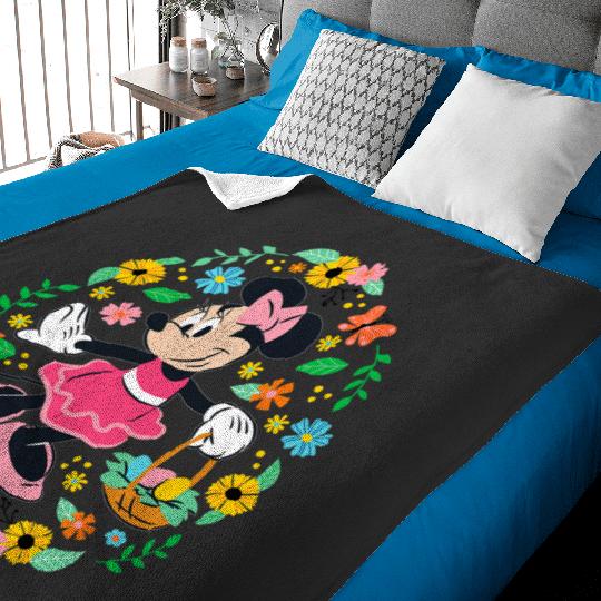 Disney Minnie Mouse Springtime Easter Egg Hunt Baby Blankets