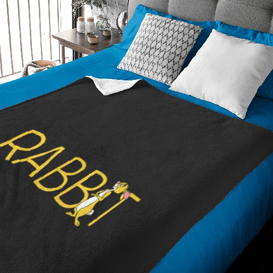 Disney Winnie the Pooh Rabbit Classic Lettering Baby Blankets