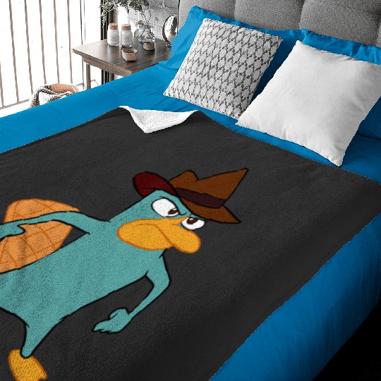 Disney Phineas And Ferb Perry The Platypus Brave Stance Baby Blankets