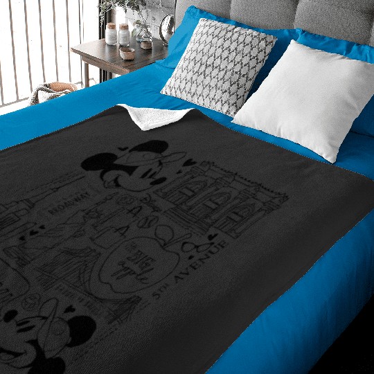 Disney - Minnie Mickey NY Taxi Baby Blankets