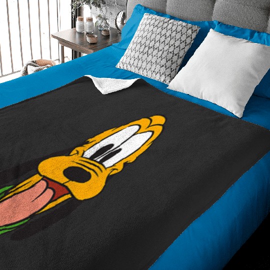 Disney Mickey And Friends Pluto Face Small Pocket Logo Baby Blankets