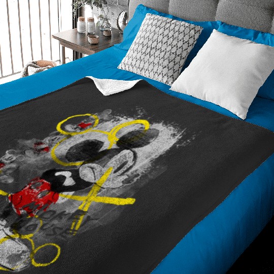 Discover Disney Mickey and Friends Grunge Sides Of Mickey Baby Blankets