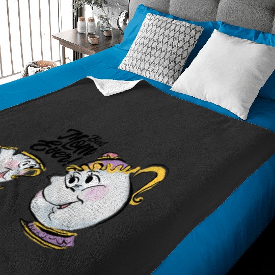 Disney Beauty and the Beast Chip Mrs. Potts Best Mom Ever Baby Blankets