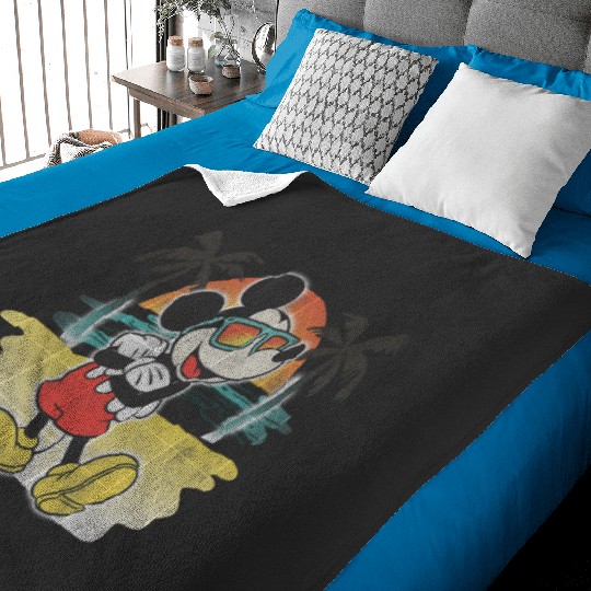 Discover Disney Mickey Classic Mickey Beach Airbrushed Baby Blankets