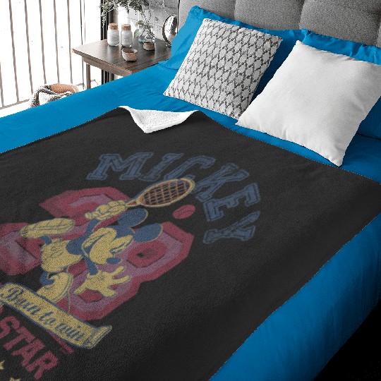 Discover Disney Mickey Mouse Sports Tennis Star 28 Distressed Baby Blankets