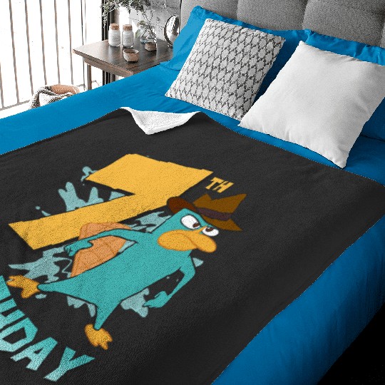 Discover Disney Phineas and Ferb 7th Birthday Perry The Platypus Baby Blankets
