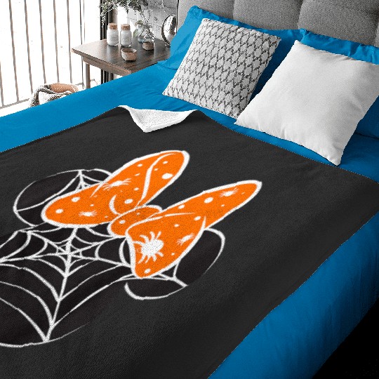 Kids Disney Mickey And Friends Halloween Minnie Spiderweb Toddler Baby Blankets