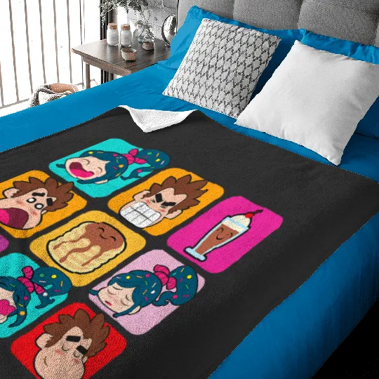 Disney Wreck-It Ralph Vanellope Ralph & Desserts Panels Baby Blankets