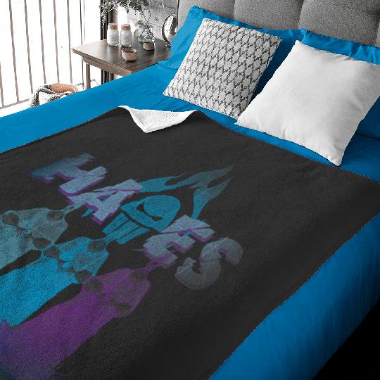 Disney Villains Hercules Hades Distressed Metal Rock Band Baby Blankets