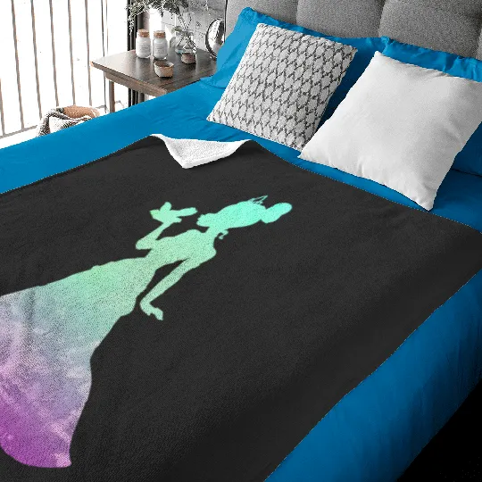 Discover Disney Princess Tiana Silhouette Pretty Tie Dye Baby Blankets