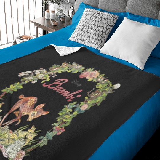 Disney Bambi Floral Portrait Baby Blankets