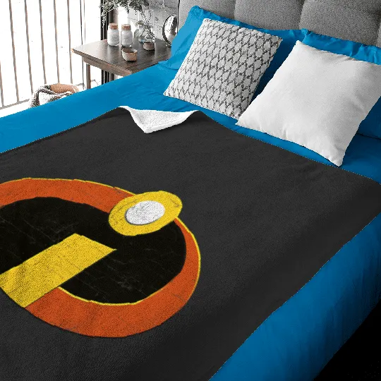 Disney Pixars The Incredibles Distressed Super Emblem Baby Blankets