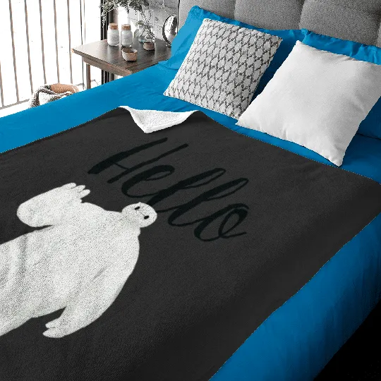 Disney Big Hero 6 Baymax Hello Wave Graphic Baby Blankets