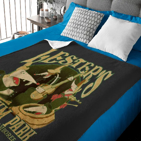 Disney A Goofy Movie Lester's Possum Park Vintage Poster Baby Blankets