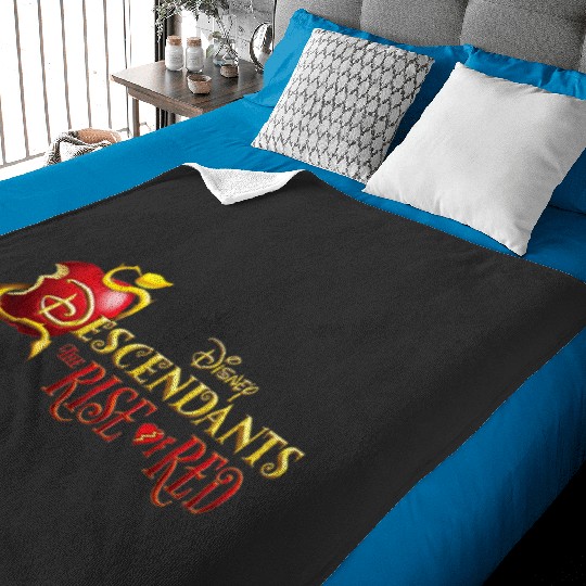 Disney Descendants 4 The Rise of Red  Movie Logo Baby Blankets