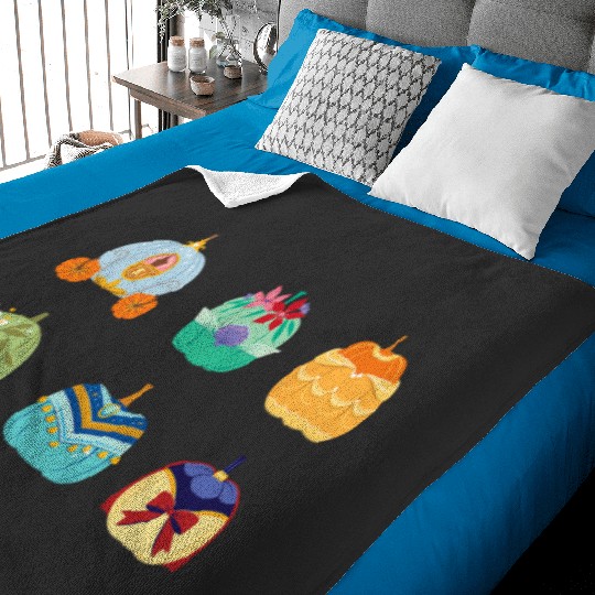 Disney Princess Pumpkins Fall Autumn Six Pumpkin Princesses Baby Blankets
