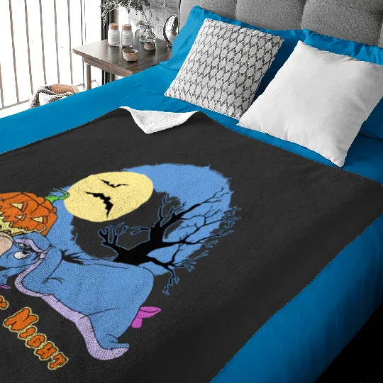 Bloomy Night Eeyore Halloween Baby Blankets, Disney Eeyore Winnie The Pooh Halloween Baby Blankets
