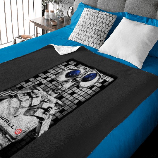 Disney Pixarss WALLE Distressed Tile Sad Eyes Movie Baby Blankets