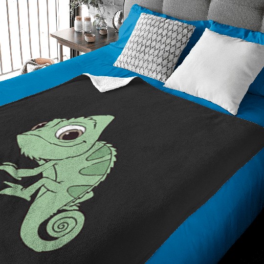 Disney Tangled Pascal Cute Pose Left Chest Pocket Logo Baby Blankets