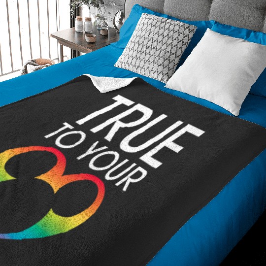 Disney Mickey Icon True to Your Heart Pride Baby Blankets
