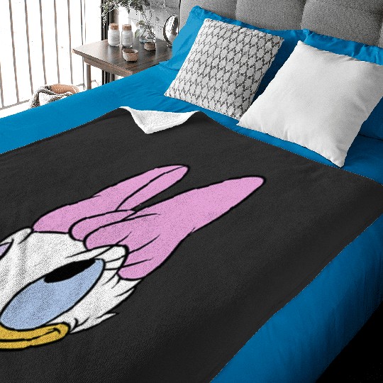 Disney Mickey And Friends Daisy Duck Face Small Pocket Logo Baby Blankets