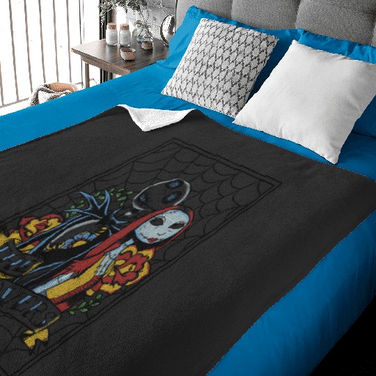 Disney The Nightmare Before Christmas Jack & Sally Tattoo Baby Blankets