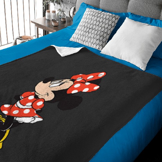 Disney Minnie Mouse Classic Polka Dot Dress Pocket Logo Baby Blankets