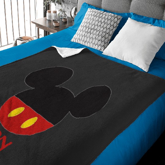 Disney Mickey Mouse Red Shorts Icon Son Family Baby Blankets