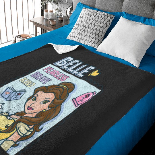 Disney Princess - Belle Fearless Brave Kind Baby Blankets