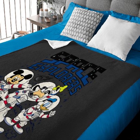 Disney Mickey Goofy Donald Space Explorers Baby Blankets