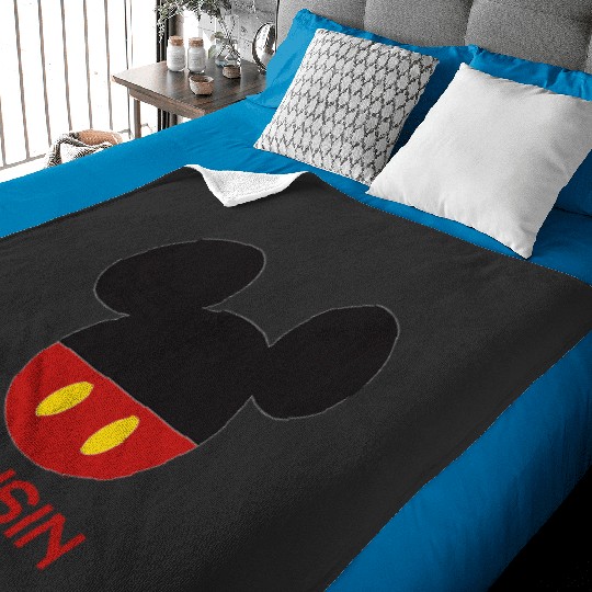 Disney Mickey Mouse Red Shorts Icon Cousin Family Baby Blankets