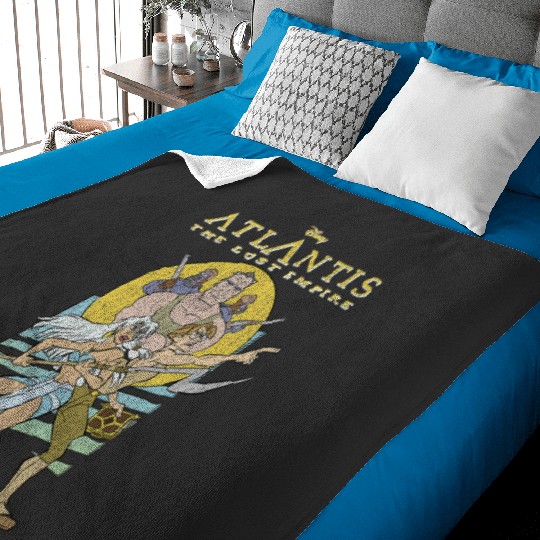Disney Atlantis The Lost Empire Retro  Movie Poster Baby Blankets