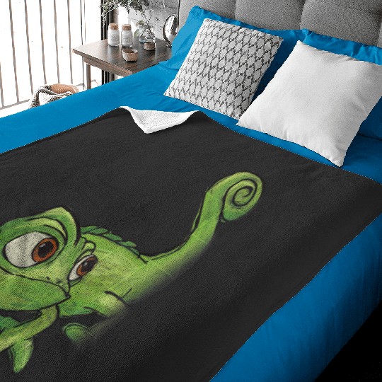 Kids Disney Tangled Pascal Adorable Chameleon Color Sketch Icon Baby Blankets