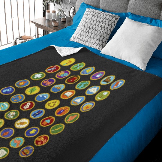 Disney Pixar Up Wilderness Explorer Badges Collage Baby Blankets