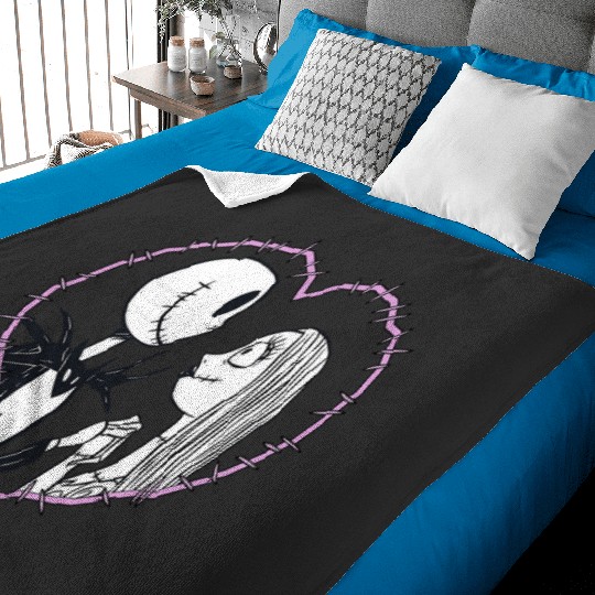 Disney The Nightmare Before Christmas Jack Sally Heart Baby Blankets