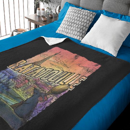 Disney Pixar Ratatouille Remy City View Poster Baby Blankets