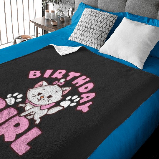 Disney The Aristocats Birthday Girl Cute Marie Logo Baby Blankets