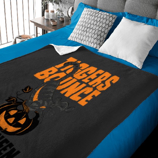 Disney Winnie The Pooh Halloween Tiggers Bounce Outline Baby Blankets