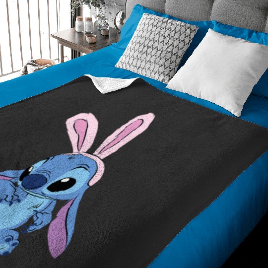 Disney Stitch with Easter Bunny Baby Blankets